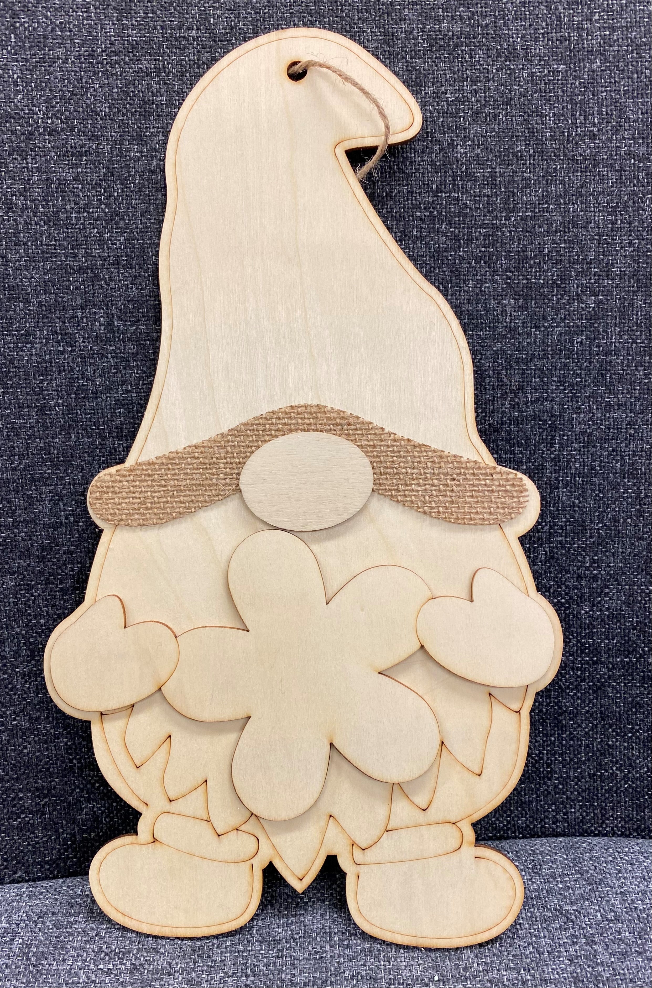 Wood gnome with a flower