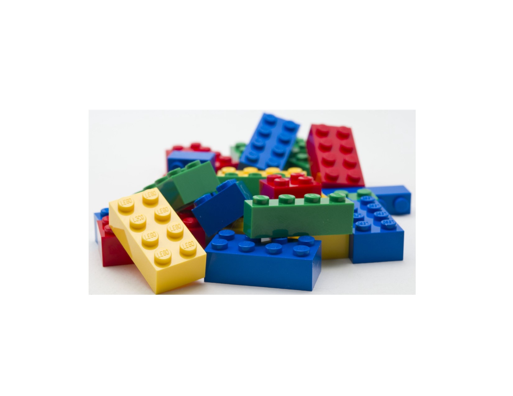 Pile of colorful LEGO bricks.