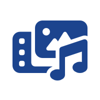 Blue media icon