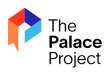 A colorful ribbon in the shape of a square. Text reads: "The Palace Project"