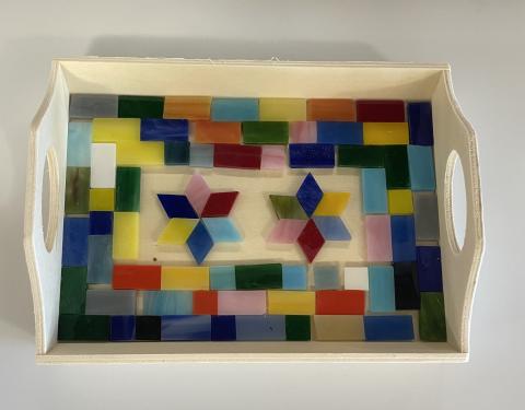 mosaic tile tray.