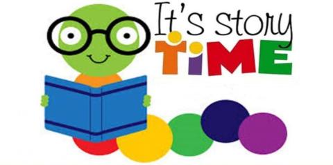 Colorful bookworm wearing round glasses who is reading a blue book.