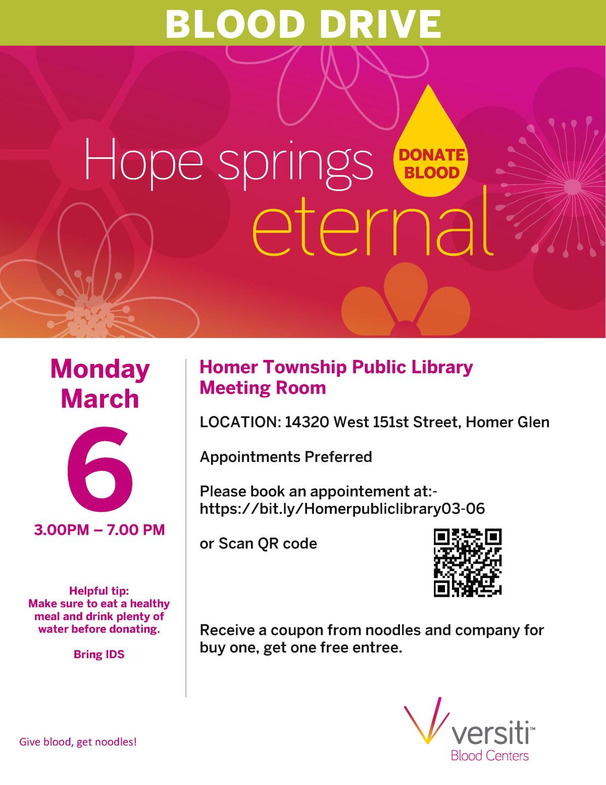 Blood drive flyer