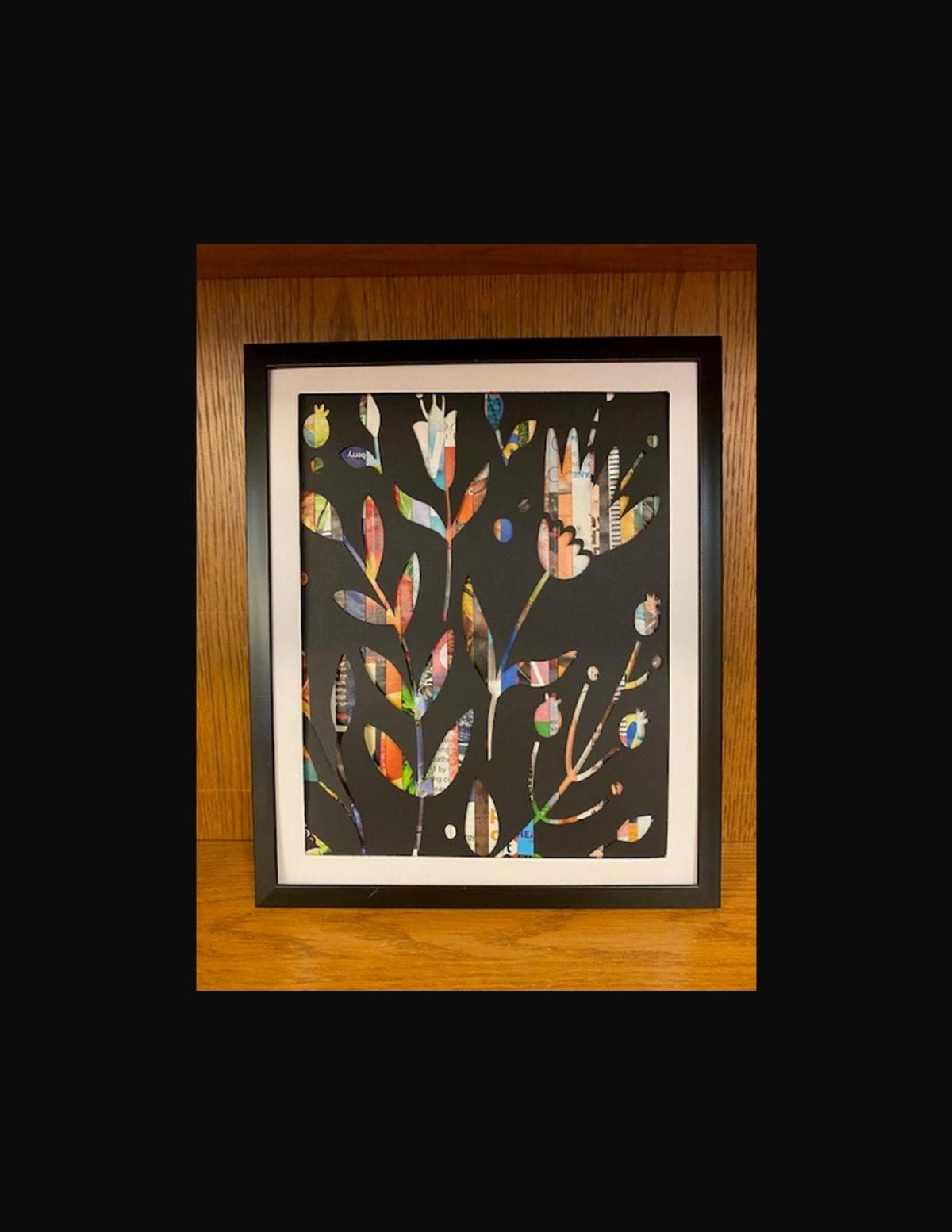 Recycled magazine art