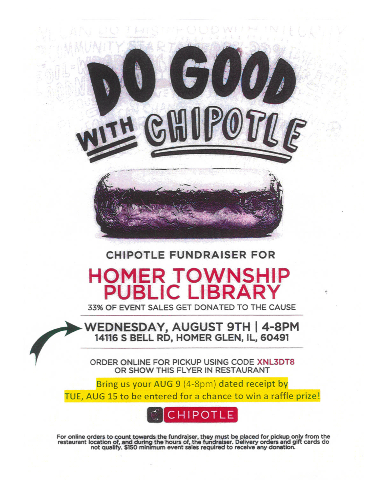 A burrito wrapped in silver tin foil. 