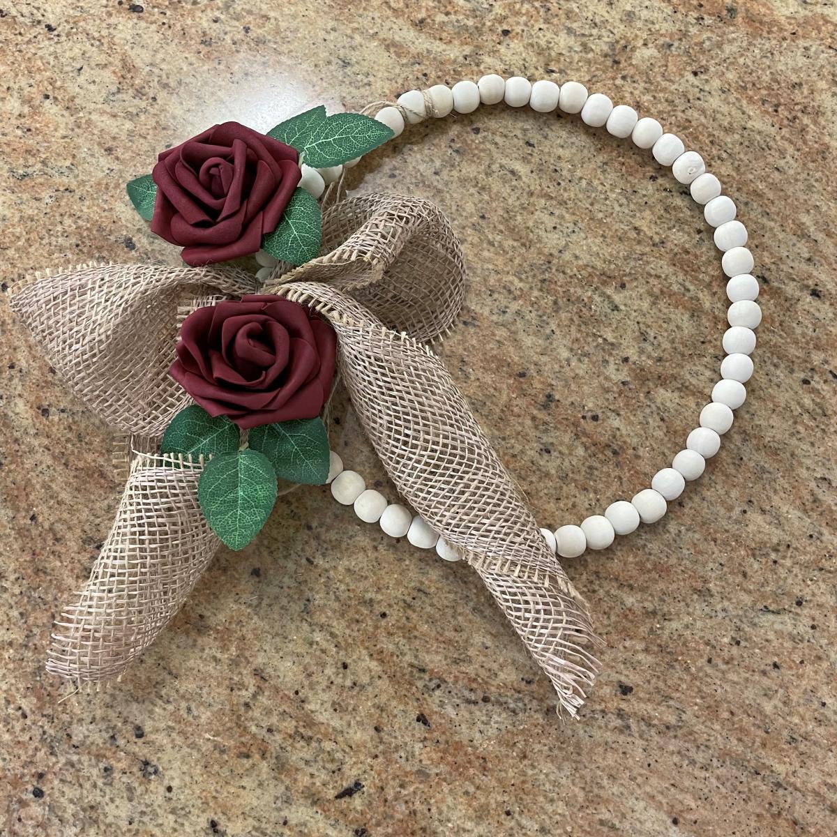 Beaded wreath craft sample