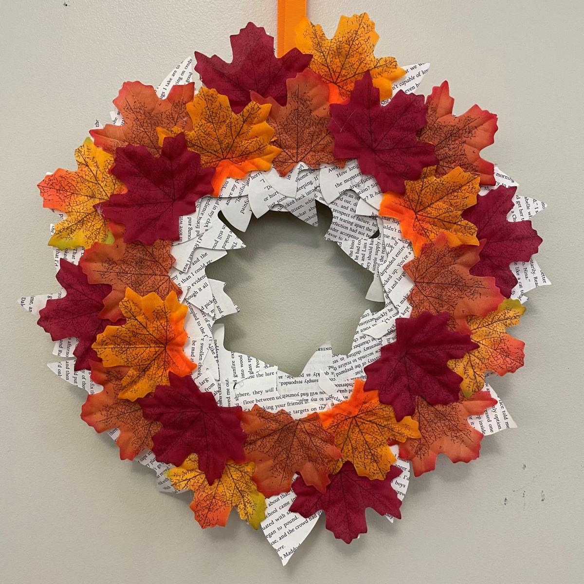 Fall leaf wreath